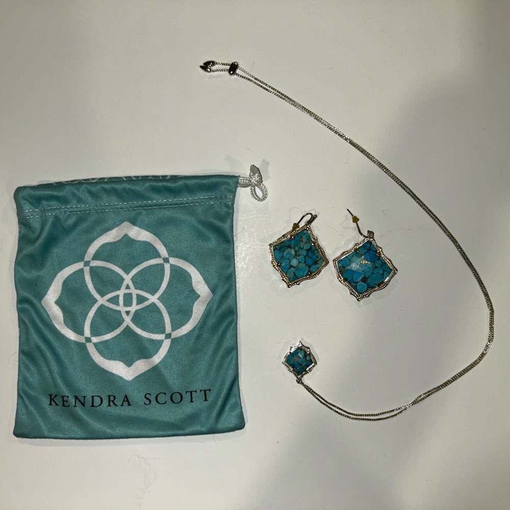 Kendra Scott Large Turquoise Jewelry Set